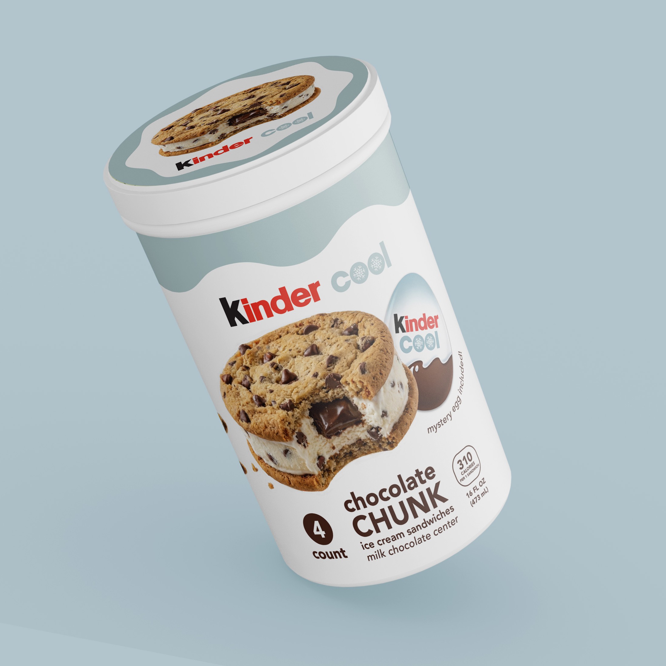 Ice Cream Sandwich front of package.