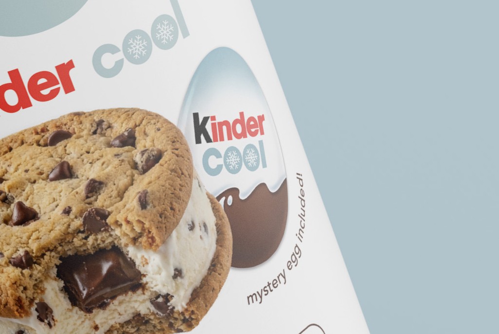 Kids close up of kinder cool.