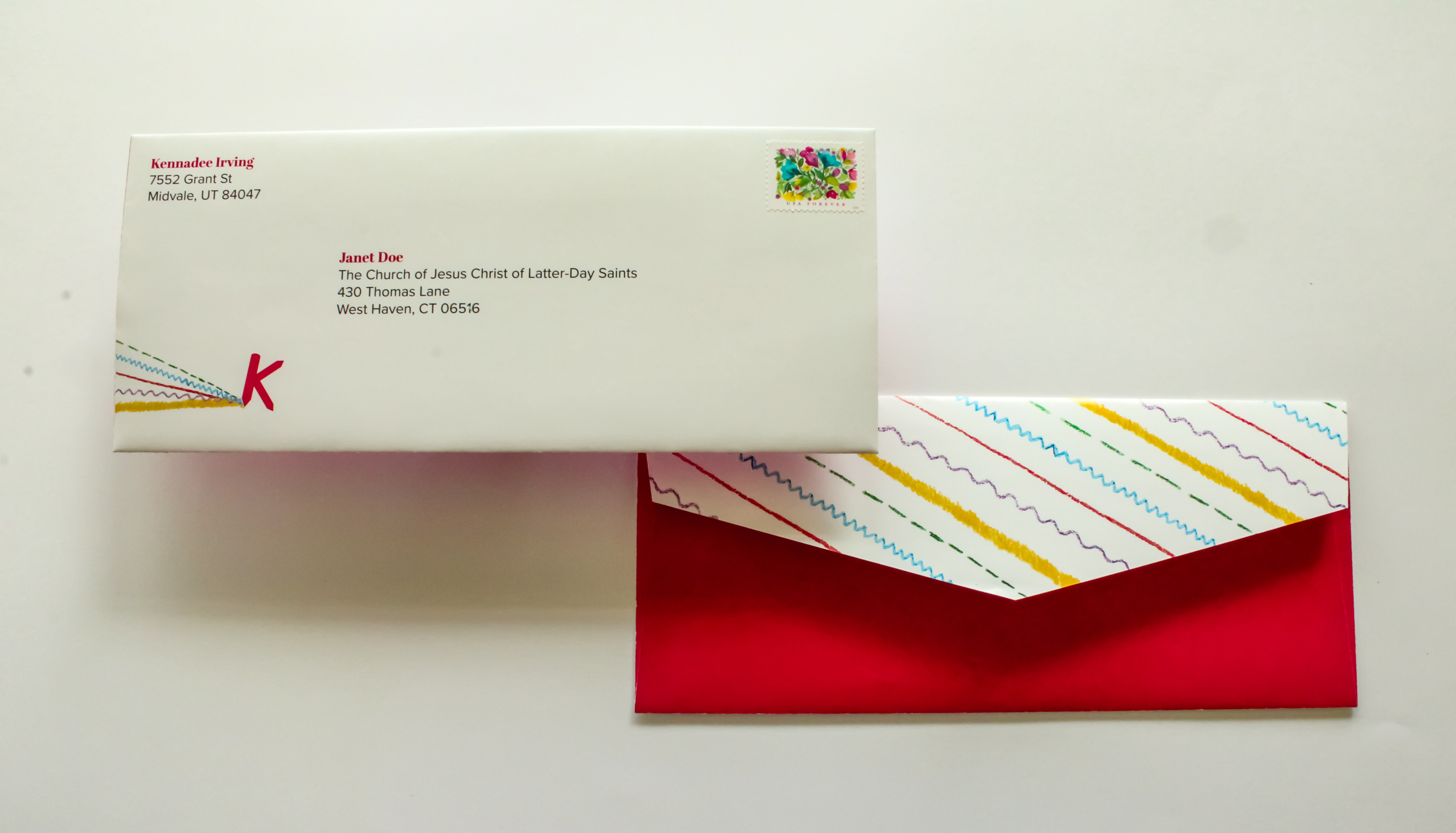 Envelope Front and Back Mockup