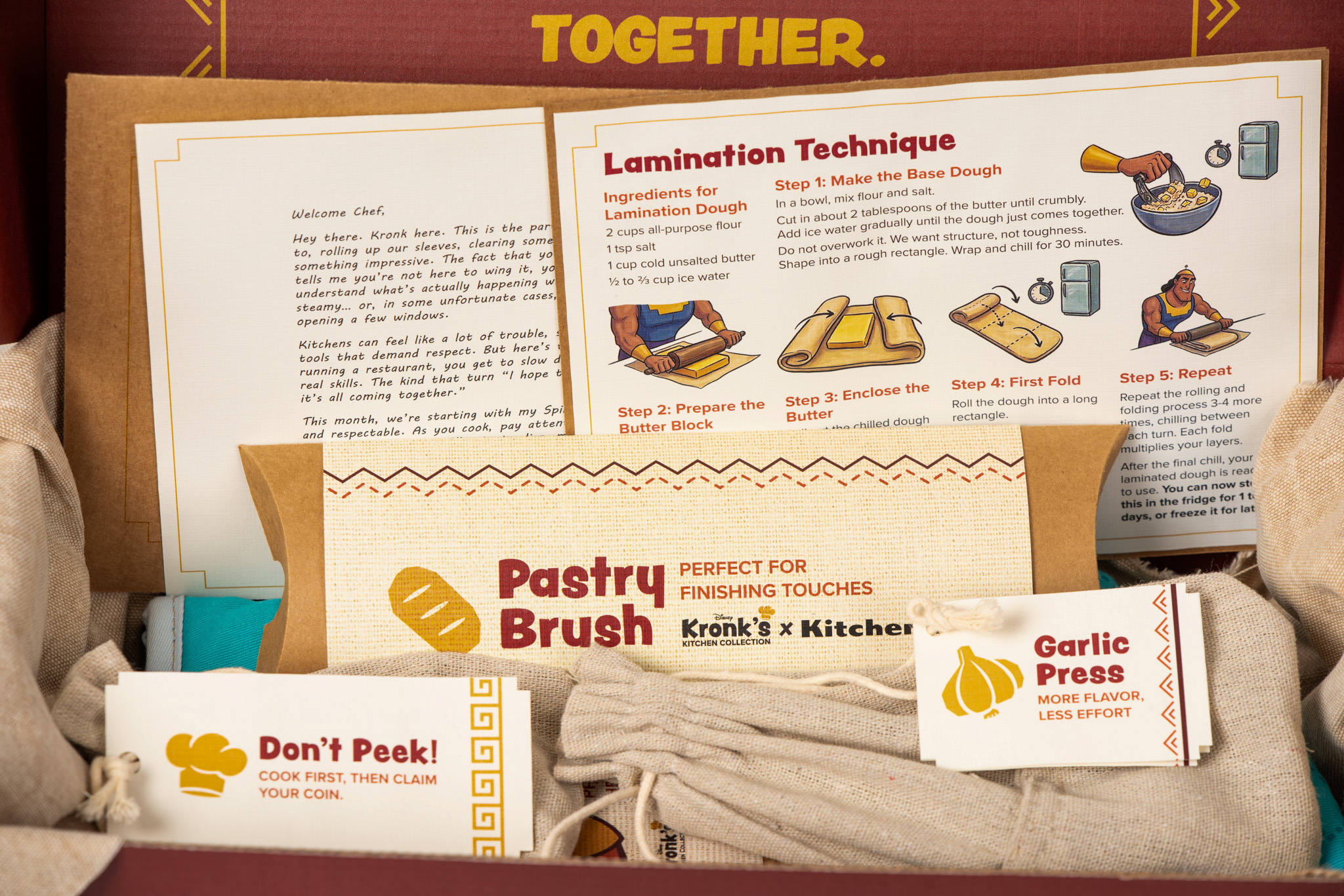 Box contents close up